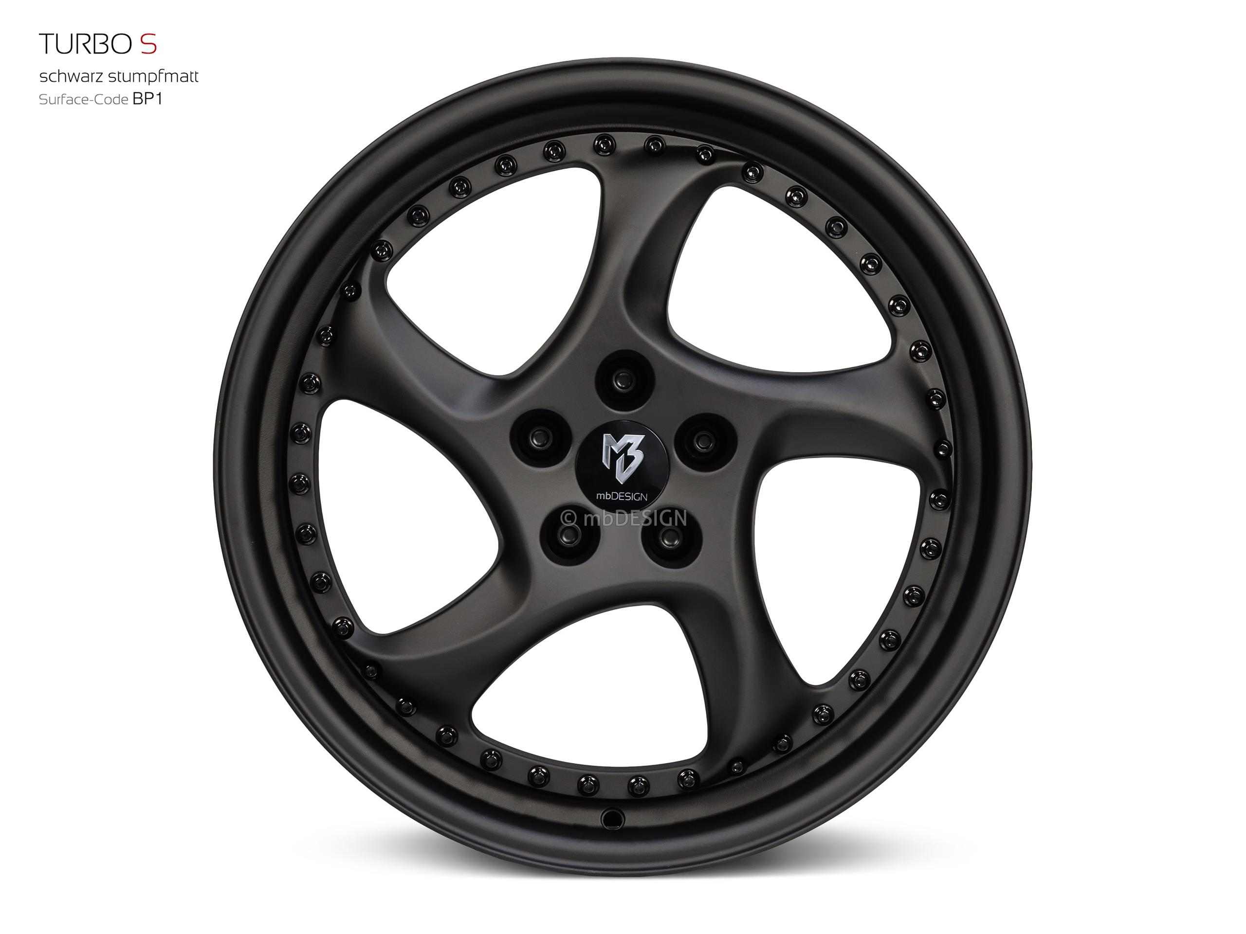 TURBO S Schwarz stumpfmatt