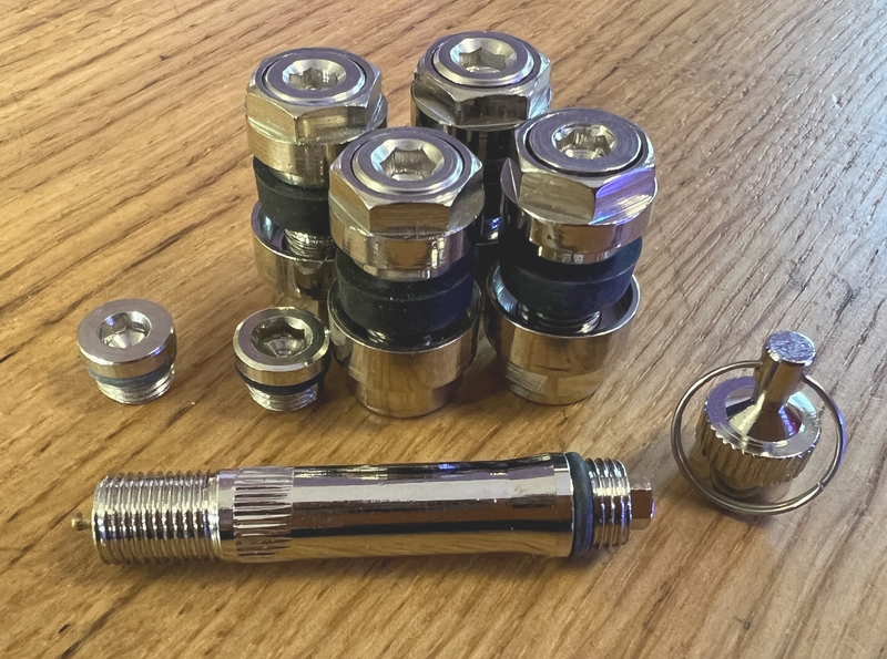 Verstecktes Ventil 8mm Silber 4er Set