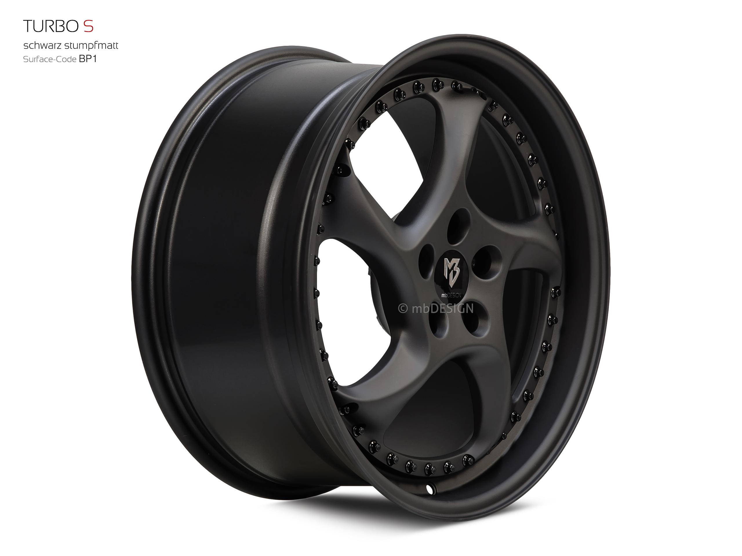 TURBO S Schwarz stumpfmatt
